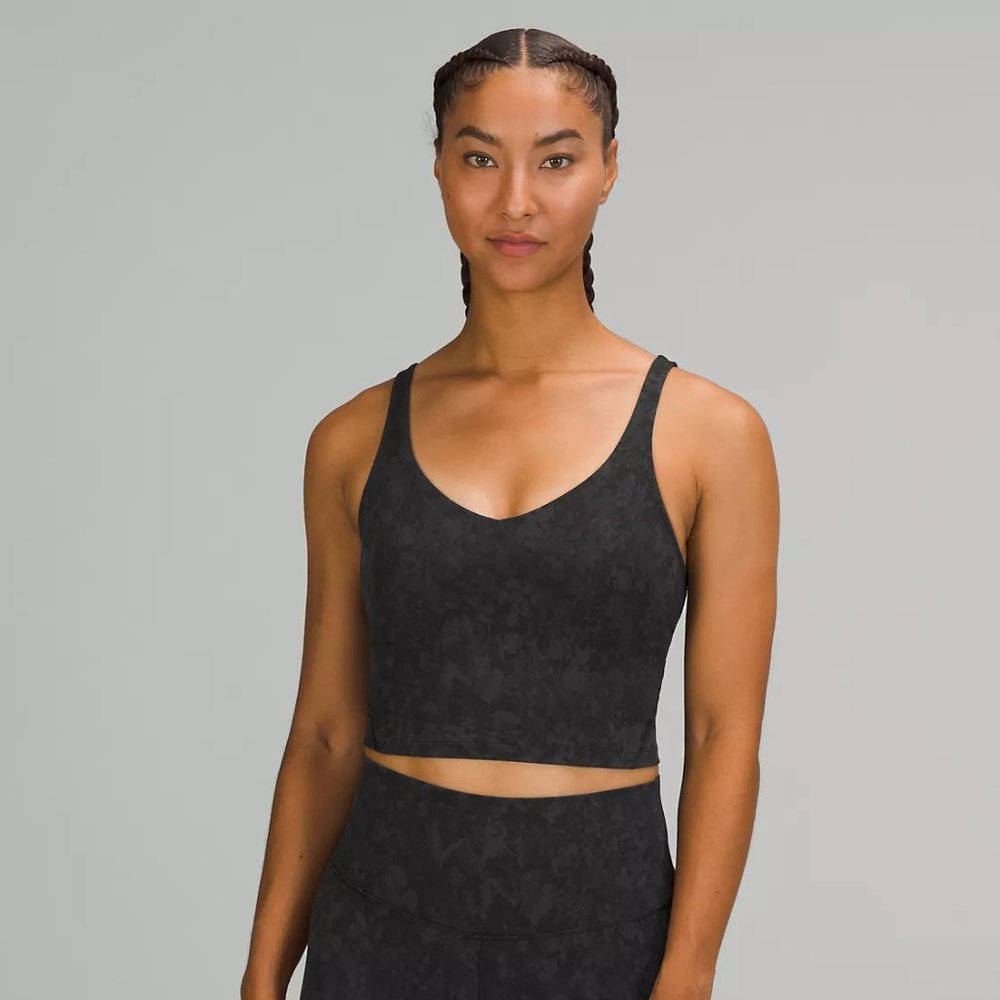 NWT lululemon Align™ Cropped Tank Top - Hideaway Camo Deep Coal Multi - 14